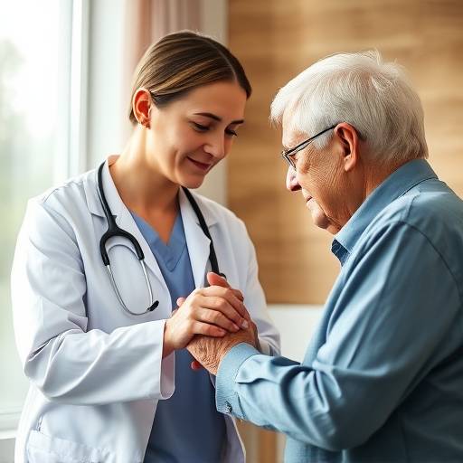 Image from MediCare's Employee Training video, demonstrating patient care best practices.